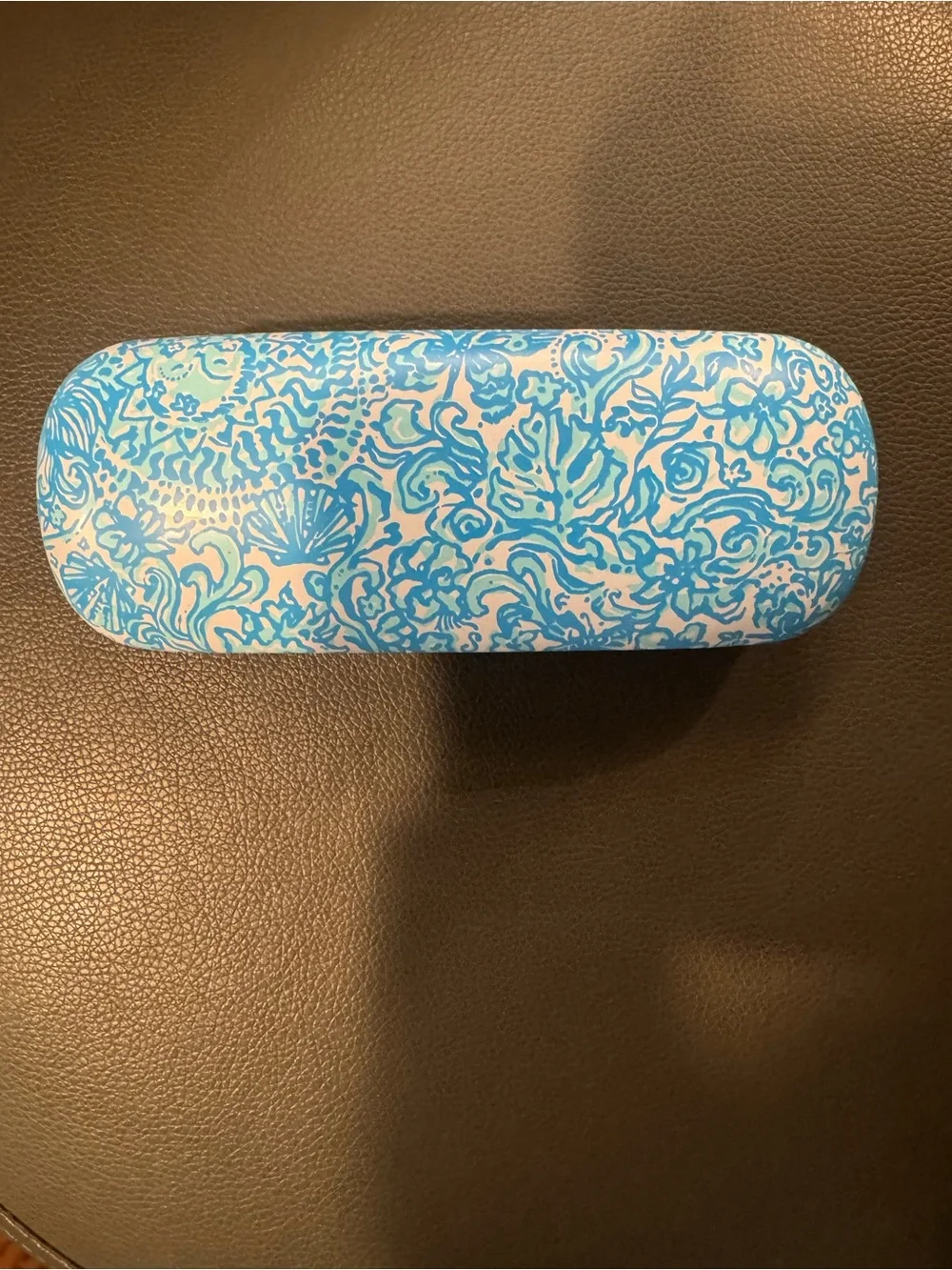 Lilly Pulitzer Blue and White Floral Eyewear Case - Picture 3 of 3